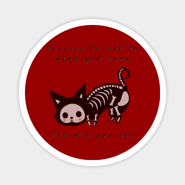 cat skeleton Magnet by Ba-Da-Boo